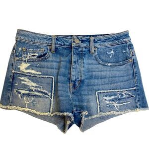 American Eagle Vintage Patchwork Shorts with Frayed Hems Size 6